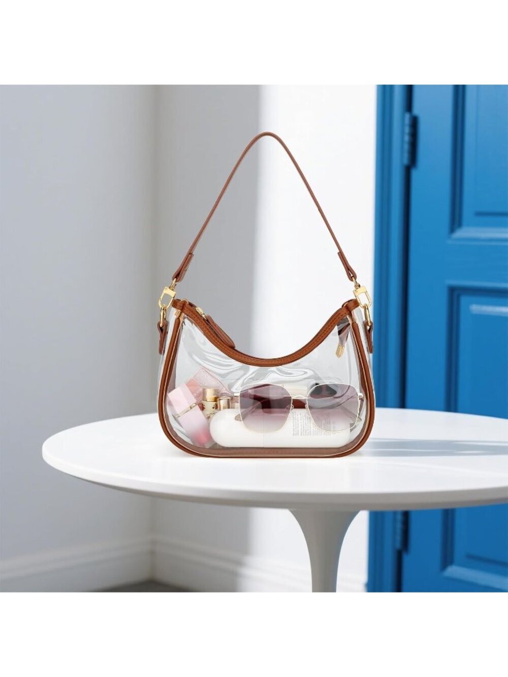 Women's Bags Brown Cute Hobo Shoulder Handbags Retro Clutch Stylish Purse - Picture 3 of 6